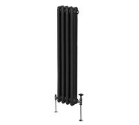 Radiateur Traditionnel à 3 colonnes Chauffage Vertical Noir 1500 x 202mm Noir