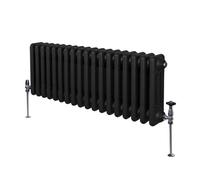 Radiateur Traditionnel à Triple Colonne - 300 x 832 mm - Noir Monstershop