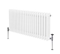 Radiateur Traditionnel à 3 Colonnes Chauffage Horizontal Blanc 600 x 1012mm Blanc