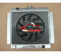 Radiateur + ventilateur en aluminium à 3 rangées, pour Ford Escort Mk1 Mk2 RS2000 1968-1980 1969 1970 1971 1972 1973 1974 1975 1976 1977 1978 1979 MT
