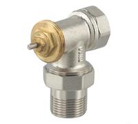 Radiateur X Régulateur de débit pour thermostatique pour tête sans chauffage M30 Filetage 1,5 mm Autorégulateur Dn15/DN20 Corps de vanne de contrôle domestique Angle en laiton (DN20)