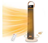 Radiateurs Electriques sur pied, Chauffage Céramique PTC 2000W, 4 Niveaux de Chauffage, Portable,Écran Numérique et Télécommande