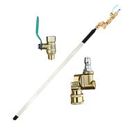 Radiator Cleaning Wand, 4500 PSI High Pressure Washer Wand Tool with Air Pipe, 23.62 Inches Heavy Duty Cleaner Attachment for Generator, Garage, Trailer, Repair Shop and Industrial Use