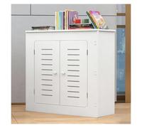 Radiator Cover Cabinet Grille Cache Radiateur Haute Résistance aux Intempéries Meuble de Rangement Cuisines et Salles Bains(80x60x15cm/31.5x23.62x5.91in)