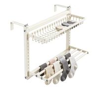Radiator Towel Rack - Carbon Steel, Double Layer Drying Stand, Multifunctional | Indoor Laundry Rack, Clothes Airer, Heating Radiator Hanger for Bathroom, Kitchen, Apartment and Home Organization