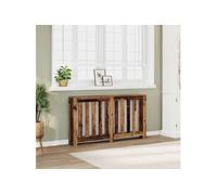 vidaXL Cache-radiateur vieux bois 149x20x82 cm bois d'ingénierie, bouchon de radiateur, cache-radiateur haut, radiateur à profil réduit Bois