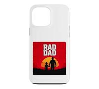 Radical Dad Western Style Père et Fils Coucher de Soleil Coque pour iPhone 13 Pro Max