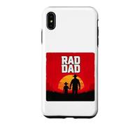 Radical Dad Western Style Père et Fils Coucher de Soleil Coque pour iPhone XS Max