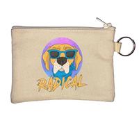 Radical Dog Vaporwave Cool Lunettes de soleil Porte-monnaie Beige