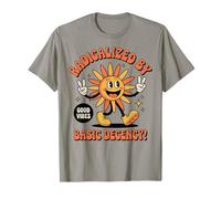 Radicalisé par Basic Decency Retro Sun Groovy Boho Women T-Shirt
