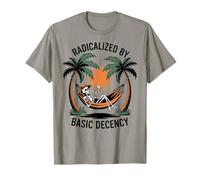 Radicalisé par Basic Decency Skeleton Beer Retro Sunset T-Shirt