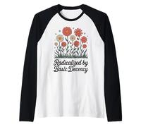 Radicalisé par Basic Decency Wild Flowers Retro Women Manche Raglan