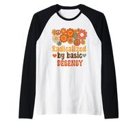 Radicalisé par la décence de base Femmes Groovy Democracy Feminist Manche Raglan