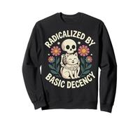 Radicalisée par des Femmes amoureuses de Chats squelettes Gothiques Sweatshirt