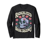 Radicalisées par Basic Decency Gothic Skull Wild Flowers Women Manche Longue
