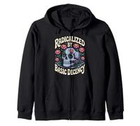 Radicalisées par Basic Decency Gothic Skull Wild Flowers Women Sweat à Capuche