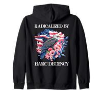 Radicalized by Basic Decency Flag Pro Democracy Anti Fascism Sweat à Capuche