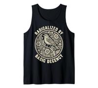 Radicalized by Basic Decency Folk Art Emblem Apparel Débardeur