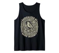Radicalized by Basic Decency Folk Art Emblem Apparel Débardeur