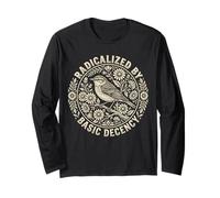 Radicalized by Basic Decency Folk Art Emblem Apparel Manche Longue