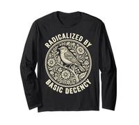 Radicalized by Basic Decency Folk Art Emblem Apparel Manche Longue