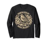 Radicalized by Basic Decency Folk Art Emblem Apparel Manche Longue
