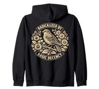 Radicalized by Basic Decency Folk Art Emblem Apparel Sweat à Capuche