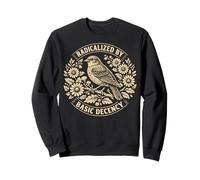 Radicalized by Basic Decency Folk Art Emblem Apparel Sweatshirt