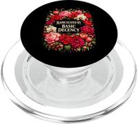 Radicalized by Basic Decency Shirt Women Floral PopSockets PopGrip pour MagSafe