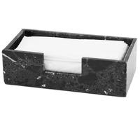 Radicaln Boîte à mouchoirs en marbre noir zébré de 25,4 cm pour salle de bain, bureau, salon et comptoir de cuisine