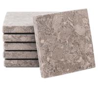 Radicaln Ensemble de 6 sous-Verres en marbre Faits à la Main, 8,9 cm (3,5 Pouces) de Style océan, élégants et carrés, Parfaits pour Les Tables à Manger et Les Tables Basses.