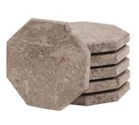 Radicaln Ensemble de 6 sous-Verres Marble Faits Main de 8,9 cm (3,5 Pouces) de diamètre, Style océanique, élégants et étoilés, Parfaits pour Les Tables à Manger et Les Tables Basses
