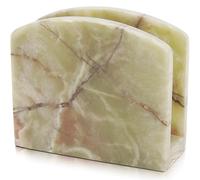 RadicalN Porte-serviettes de table en marbre onyx vert fait main - Simple et moderne - Utilisable comme porte-ustensiles et décoration - 16,5 x 14 cm