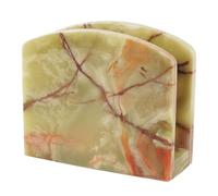 RadicalN Porte-serviettes de table en marbre onyx vert fait main - Simple et moderne - Utilisable comme porte-ustensiles et décoration - 16,5 x 14 cm
