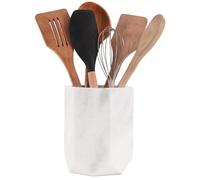 Radicaln Porte-ustensiles en marbre blanc de 16,5 cm fait à la main - Comptoir de cuisine et accessoires de cuisine