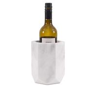 Radicaln Refroidisseur de vin en marbre blanc de 16,5 cm fait à la main pour champagne - Porte-bouteille de vin et refroidisseur de boissons pour accessoires de bar - Refroidisseur de bouteille,
