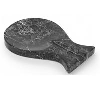 RADICALn Repose-cuillère fait à la main en marbre noir, spatule, fourchette, louche, repose-ustensiles - Organiseur de cuillère de cuisine non métallique - Support de cuillère pour cuisinière (noir)