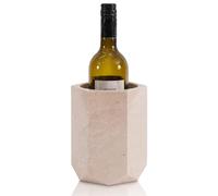 Radicaln Verona Refroidisseur de vin en marbre fait à la main 16,5 cm pour champagne - Porte-bouteille de vin et refroidisseur de boissons pour accessoires de bar