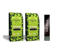Radico Colour Me Organic Soft Black Hair Colour; 100% naturel sans ammoniaque, sans parabens, sans produits chimiques, Non allergènes cutanés, certifié mondiallement (Pack de 2)