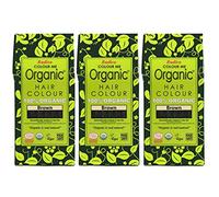 Radico Lot de 3 colorations pour cheveux biologiques - 100 g - Marron