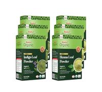 RADICO Poudre de feuille d'indigo 100 % organique + 100 % poudre de henna organique