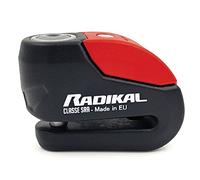 RADIKAL RK10 Antivol Moto Homologué SRA Bloque Disque Premium avec Alarme 120dB on/Off Activation, LED Alerte, , Double Verrouillage 10mm en Acier Cémenté, Bloc Disque Moto Scooter