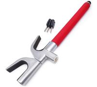 Radikal RK1002 Canne Antivol Voiture Ameliorée, Plus Robuste, Réglable Facilement et Rapidement, Marteau de Sécurité, Bloc Barre Anti Vol Clef Universelle pour Auto, Camping Car, Van, Camionette