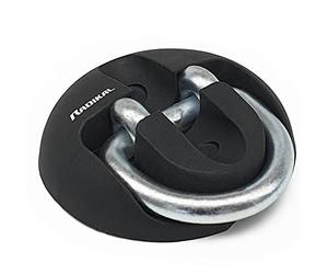 RADIKAL RK54 Ancrage au Sol pour Moto à Haute Sécurité, Arceau Soudé ø14 Repliable en Acier Cémenté, 4 Boulons d'Expansion, Antivol de Sécurité Fixation Moto Velo Mur Ancre Garage Chaine Parking
