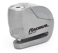 RADIKAL RK9Z Antivol Moto, Bloque Disque Alarme Premium 120dB On/Off +Warning+LED Plus Visible, Étanche, Pile CR2 Longue Durée, 100% Métal Compact Bloc Frein 6mm Universel Moto Scooter Vélo Electrique