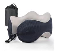 Radikor Coussin de Voyage, Oreiller de Voyage Memoire Forme, Ergonomique Coussin Voyage Avion Adulte Travel Neck Pillow avec Sac de Rangement pour Avion Voiture Train Bureau