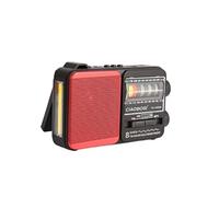 Radio 3 Bandes FM / AM / SW avec USB MP3 et Lampe LED Noir / Rouge
