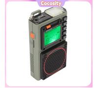 Radio à bande complète, son de basse, lecture, Retro Portable Retro FM VHF AM SW WB Radio avec lampe de poche, pour une utilisation