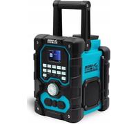 Radio de chantier rechargeable - DEDRA - DAB+/FM - Bluetooth 5.0 - 18V - USB 5V1A - Écran TFT 2.4"" - IP54