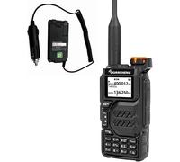 Radio à Double Bande UV-K5 avec Sortie de 5 Watts, Radio à Double Bande Portable avec Avertissement météorologique NOAA et câble de Programmation USB pour Chargeur de Voiture 12V/24V